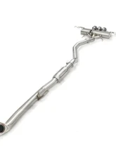 FI Exhaust Mid Pipe with Valvetronic Muffler for Honda Civic Type-R FL5 2022+, Triple Titanium Blue Tips                                     - HD-FL5-CBOE + TIP-FK8-TB - Image 2