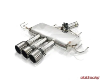 FI Exhaust Mid Pipe with Valvetronic Muffler for Honda Civic Type-R FL5 2022+, Triple Titanium Blue Tips - HD-FL5-CBOE + TIP-FK8-TB