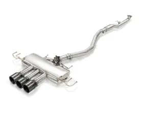 FI Exhaust Mid Pipe with Valvetronic Muffler for Honda Civic Type-R FL5 2022+, Triple Titanium Blue Tips