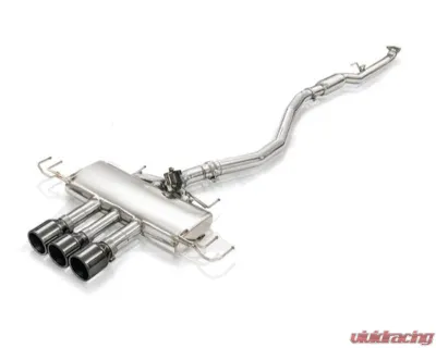FI Exhaust Mid Pipe with Valvetronic Muffler for Honda Civic Type-R FL5 2022+, Triple Titanium Blue Tips - HD-FL5-CBOE + TIP-FK8-TB