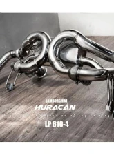 Fi Exhaust Titanium Valvetronic Muffler with Stainless Quad Silver Tips for Lamborghini Huracan LP580-2 2014+                                     - LM-610TI-CBV + TIP-610-S + R2020OBD + OBD-CAB-V - Image 2