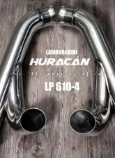 Fi Exhaust Titanium Valvetronic Muffler with Stainless Quad Silver Tips for Lamborghini Huracan LP580-2 2014+                                     - LM-610TI-CBV + TIP-610-S + R2020OBD + OBD-CAB-V - Image 6