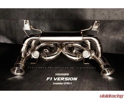FI Exhaust Valvetronic Muffler with Quad Chrome Black Tips and Standard Remote Lamborghini Aventador LP700-4 F1 High Pitch Version 2011+ - LM-700F1-CBV + TIP-700F1-B + R2016OL + OBD-CAB-V