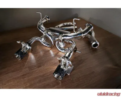 FI Exhaust Valvetronic Muffler for Lamborghini Aventador LP770-4 SVJ 2019+, Dual Black Tips - LM-770-CBV + TIP-770-B