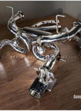 FI Exhaust Valvetronic Muffler for Lamborghini Aventador LP770-4 SVJ 2019+, Dual Black Tips                                     - LM-770-CBV + TIP-770-B - Image 3