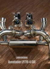 FI Exhaust Valvetronic Muffler for Lamborghini Aventador LP770-4 SVJ 2019+, Dual Black Tips                                     - LM-770-CBV + TIP-770-B - Image 5
