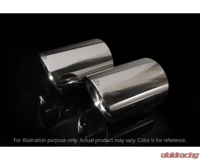 FI Exhaust Valvetronic Muffler with LP-640 Dual Silver Tips with Standard Remote Lamborghini Huracan EVO Race Version 2019+ - LM-EVO-CBV + TIP-640P-S + R2016OL + OBD-CAB-V