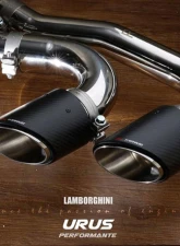 Fi Exhaust Mid Pipe with OEM Valve Settings for Lamborghini Urus 2018+ - Silver Quad Tips                                     - LM-URUS-CBOE + TIP-URUS-S - Image 3