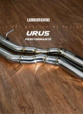 Fi Exhaust Mid Pipe with OEM Valve Settings for Lamborghini Urus 2018+ - Silver Quad Tips                                     - LM-URUS-CBOE + TIP-URUS-S - Image 5