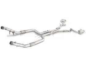 FI Exhaust Front Pipe Mid X-Pipe for Mercedes-Benz W222 AMG S63 2013-2017, OEM Valve