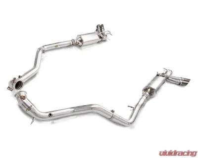 FI Exhaust Valvetronic Muffler for Mercedes-Benz W463A G500 2018+ with Triple Square Tips - MB-463A5ue-CBOE + TIP-G63Aue-S + CAB-MTM*2