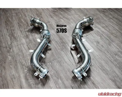 FI Exhaust Valvetronic Muffler Dual Silver Tips Remote for McLaren 570S 570GT 540C 2015+ - MC-570-CBV + TIP70101S*2 + R2016OL + OBD-CAB-V