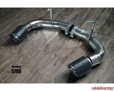 FI Exhaust Valvetronic Muffler Dual Silver Tips Remote for McLaren 570S 570GT 540C 2015+ - MC-570-CBV + TIP70101S*2 + R2016OL + OBD-CAB-V