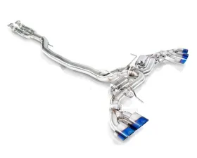 Fi Exhaust Mid Pipe and Valvetronic Muffler for Nissan GT-R R35 2008-2016, Quad Silver Tips