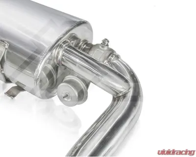 FI Exhaust Mid Pipe with Valvetronic Muffler and Dual Silver Tips for Porsche 718 2016+ - PH-718-CBV + TIP6389S*2 + R2016OL + OBD-CAB-V