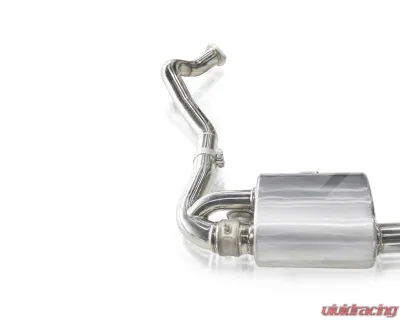 FI Exhaust Mid Pipe with Valvetronic Muffler and Dual Silver Tips for Porsche 718 2016+ - PH-718-CBV + TIP6389S*2 + R2016OL + OBD-CAB-V