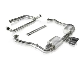 FI Exhaust Mid Pipe with Valvetronic Muffler and Dual Silver Tips for Porsche 718 2016+