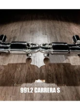 Fi Exhaust Sport 200 Cell Downpipe with Valvetronic Muffler for Porsche 991.2 Carrera 2016-2019                                     - PH-9912-CAT200 + PH-9912-CBV + TIP-9912-S + OBD-CAB-V + R2020OBD - Image 2