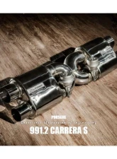 Fi Exhaust Sport 200 Cell Downpipe with Valvetronic Muffler for Porsche 991.2 Carrera 2016-2019                                     - PH-9912-CAT200 + PH-9912-CBV + TIP-9912-S + OBD-CAB-V + R2020OBD - Image 4