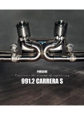 Fi Exhaust Race Downpipe with Valvetronic Muffler Dual Silver Tips for Porsche 991.2 2013-2020                                     - PH-9912S-CBVS2 + TIP70101S*2 + R2020OBD + OBD-CAB-V - Image 3