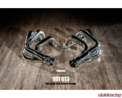 FI Exhaust Titanium Valvetronic Muffler with Dual Tips with Stainless Carbon Fiber Ceramic Coating Black Insert and Standard Remote Porsche 991.1 GT3 | RS 2013+ - PH-991GTTI-CBV + TIP70101CRCB*2 + R2016OL + OBD-CAB-V