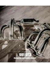 FI Exhaust Titanium Valvetronic Muffler with Dual Tips with Stainless Carbon Fiber Ceramic Coating Black Insert and Standard Remote Porsche 991.1 GT3 | RS 2013+                                     - PH-991GTTI-CBV + TIP70101CRCB*2 + R2016OL + OBD-CAB-V - Image 3