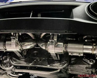 FI Exhaust Valvetronic Muffler for Porsche 992 Turbo | S 2021+ | Retains OEM Valve Settings - PH-992T-NCATS4 + PH-992T-CBOES4