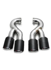 FI Exhaust Front Pipe | Mid Y-Pipe with Titanium Valvetronic Muffler with Carbon Fiber Titanium Quad Tips and Fi PRO App Remote Porsche 9Y0 Cayenne 3.0T | Cayenne Coupe 3.0T 2018+                                     - PH-9Y0Ti-CBE + TIP958TiC*4 + R2020OBD + OBD-CAB-BNE + ACT-BN*2 - Image 6