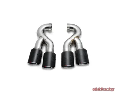FI Exhaust Front Pipe | Mid Y-Pipe with Titanium Valvetronic Muffler with Carbon Fiber Titanium Quad Tips and Fi PRO App Remote Porsche 9Y0 Cayenne 3.0T | Cayenne Coupe 3.0T 2018+ - PH-9Y0Ti-CBE + TIP958TiC*4 + R2020OBD + OBD-CAB-BNE + ACT-BN*2