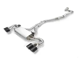FI Exhaust Front Pipe | Mid Y-Pipe with Titanium Valvetronic Muffler with Carbon Fiber Titanium Quad Tips and Fi PRO App Remote Porsche 9Y0 Cayenne 3.0T | Cayenne Coupe 3.0T 2018+