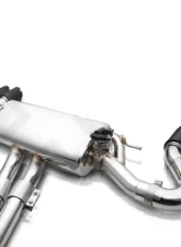 Fi Exhaust Mid X-Pipe with Titanium Valvetronic Muffler for 2018+ Porsche Cayenne S 2.9TT                                     - PH-9Y0STi-CBE + TIP958TiC*4 + R2020OBD + OBD-CAB-BNE + ACT-BN*2 - Image 5