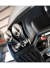 FI Exhaust Front Pipe Mid X-Pipe with Valvetronic Muffler for 2023+ Porsche Cayenne S 4.0TT                                     - PH-9Y0V8F-CBOE + TIP958S*4 + CAB-4BTB*2 - Image 2