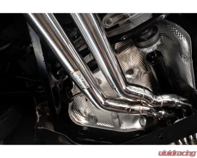 FI Exhaust Front Pipe Mid X-Pipe with Valvetronic Muffler for 2023+ Porsche Cayenne S 4.0TT - PH-9Y0V8F-CBOE + TIP958S*4 + CAB-4BTB*2