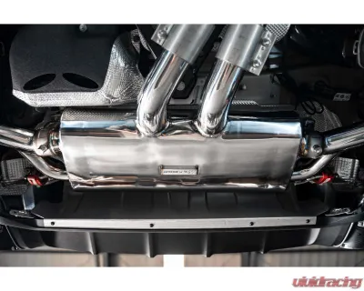 FI Exhaust Front Pipe Mid X-Pipe with Valvetronic Muffler for 2023+ Porsche Cayenne S 4.0TT - PH-9Y0V8F-CBOE + TIP958S*4 + CAB-4BTB*2