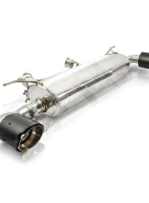 FI Exhaust Front Pipe Mid Pipe for Toyota Supra MK5 A90 3.0T 2020+ Dual Silver Tips                                     - TO-SPRB58-CBE + TIP63114S*2 + CAB-BT2B + ACT-BN - Image 3