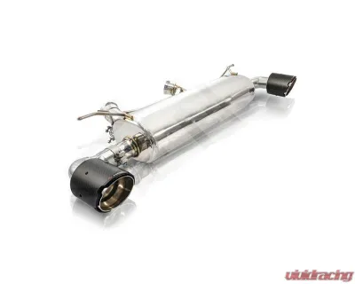 FI Exhaust Front Pipe Mid Pipe for Toyota Supra MK5 A90 3.0T 2020+ Dual Silver Tips - TO-SPRB58-CBE + TIP63114S*2 + CAB-BT2B + ACT-BN