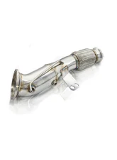 FI Exhaust Front Pipe Mid Pipe for Toyota Supra MK5 A90 3.0T 2020+ Dual Silver Tips                                     - TO-SPRB58-CBE + TIP63114S*2 + CAB-BT2B + ACT-BN - Image 6
