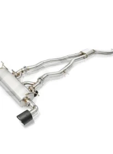 FI Exhaust Front Pipe Mid Pipe for Toyota Supra MK5 A90 3.0T 2020+ Dual Silver Tips                                     - TO-SPRB58-CBE + TIP63114S*2 + CAB-BT2B + ACT-BN - Image 6