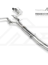 FI Exhaust Front Pipe Mid X-Pipe Valvetronic Muffler Quad Silver Tips for PH-971TT-CBOE                                     - PH-971TT-CBOE + TIP63101S*4 - Image 3
