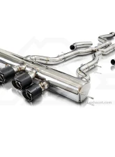 FI Exhaust Retains OEM Valve Settings No Remote Front Pipe,Mid X-Pipe & Valvetronic Muffler w/ Quad Titanium Blue Tips BMW M4 G82 2021+                                     - BN-G82MPF-CBE + TIP70114TB*4 + CAB-BTB*2 - Image 4