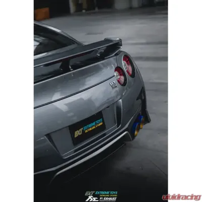 FI Exhaust Front Y-Pipe|Mid Pipe w/ Titanium Valvetronic Muffler w/ Stainless Quad Titanium Blue Tips & Standard Remote - NI-R35101TI-CBV + TIP-101-S + R2016OL + OBD-CAB-V