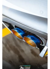 FI Exhaust Front Y-Pipe|Mid Pipe w/ Titanium Valvetronic Muffler w/ Stainless Quad Titanium Blue Tips & Standard Remote                                     - NI-R35101TI-CBV + TIP-101-S + R2016OL + OBD-CAB-V - Image 6
