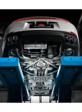 FI Exhaust Front Pipe + Mid X-Pipe + Valvetronic Muffler + Quad Tips with Carbon Fiber                                     - PH-976-CBOE + TIP63101c*4 - Image 3