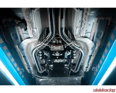 FI Exhaust Front Pipe + Mid X-Pipe + Valvetronic Muffler + Quad Tips with Carbon Fiber - PH-976-CBOE + TIP63101c*4