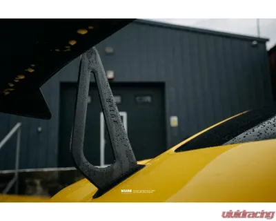 Kline Innovation Carbon Fiber LM Rear Wing w/ Riser Bracket Porsche 718 Cayman GT4 2019-2023 - KL-AER-POR-718GT4-LMCFRW