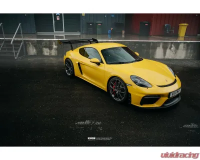 Kline Innovation Carbon Fiber LM Rear Wing w/ Riser Bracket Porsche 718 Cayman GT4 2019-2023 - KL-AER-POR-718GT4-LMCFRW