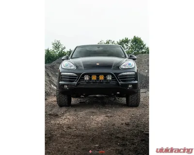 Eurowise Parking Sensor Compatible Bolt-On Bull Light Bar Porsche Cayenne 958 | Volkswagen Touareg T1 | T2 2003-2017 - EWORBULLBARCOMP