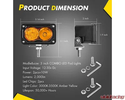 Eurowise Ditch Light Brackets Porsche Cayenne 958.1 2011-2015 - EWORDLB9581
