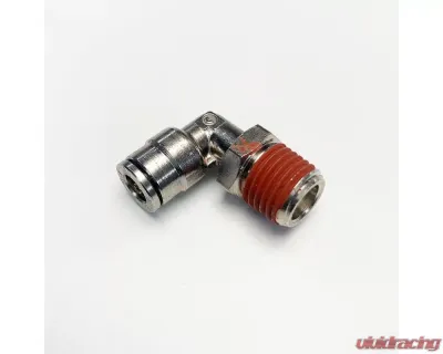 Air Lift Elbow Male 1/4" MNPT x 1/4" PTC with Sealant DOT Nickel Finish - 22679