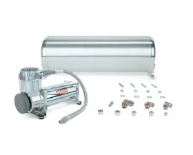 Air Lift Performance 18" FLO Tank w/ Viair 444c Compressor 1/4" & 3/8" Fittings & Tank Mounting Hardware